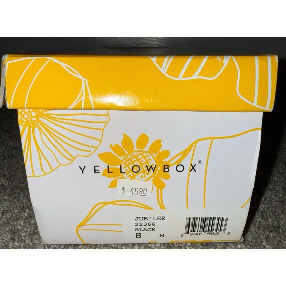 Yellow Box Women’s Jubilee Flip Flops Thong Black Sandals Slide Rhinestone Sz. 8 - Picture 6 of 6